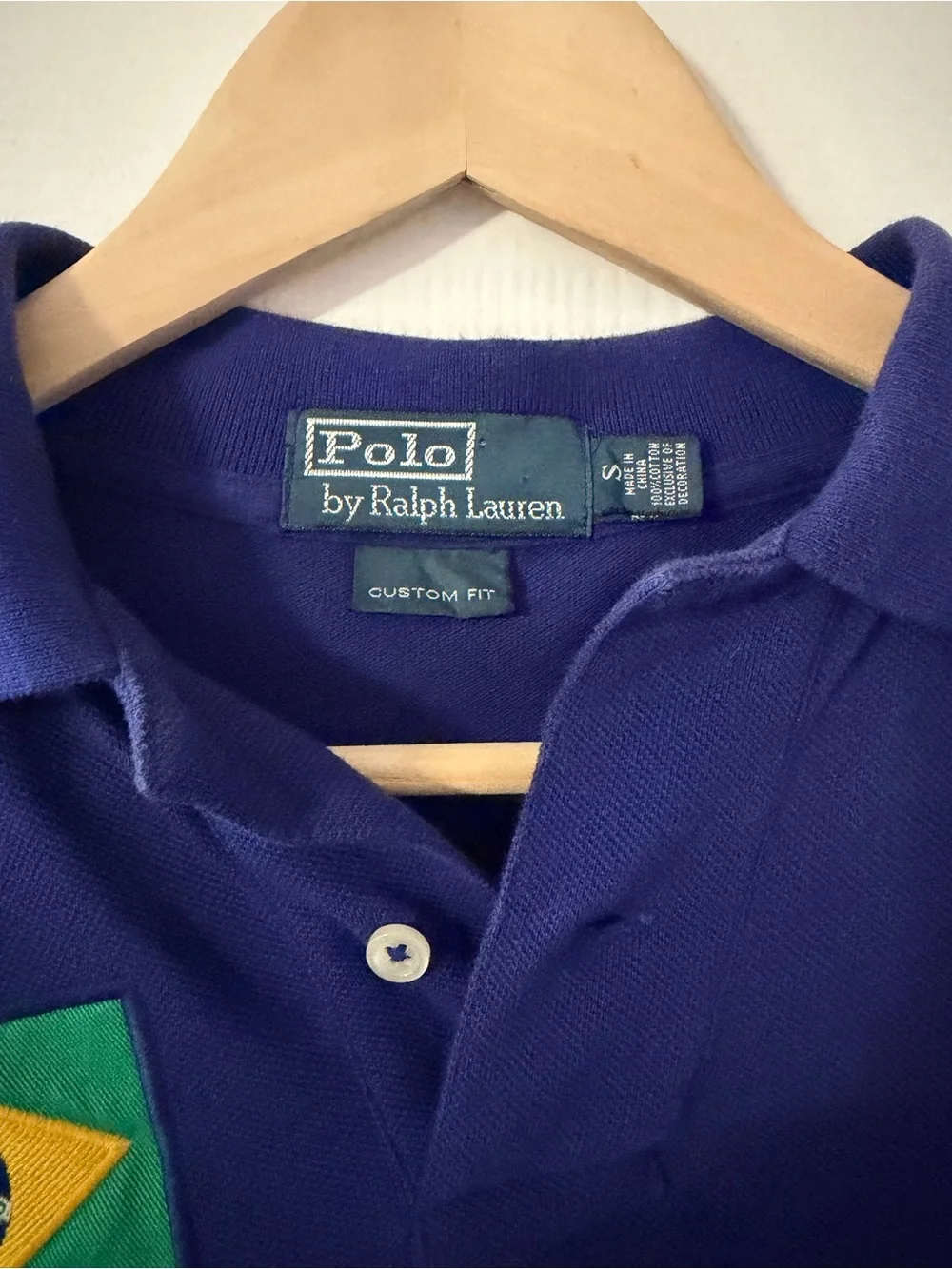 Ralph Lauren Navy Brazil Patch Polo Shirt